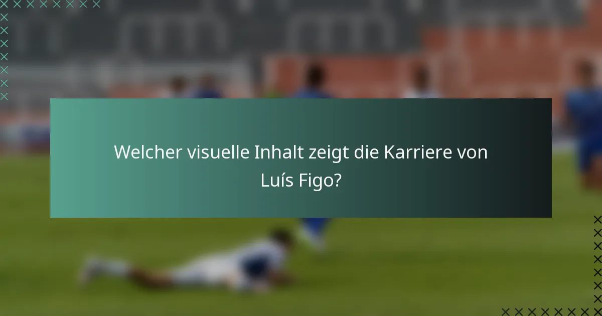Welcher visuelle Inhalt zeigt die Karriere von Luís Figo?